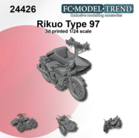 Rikuo Type 97, japanese motorcycle with sidecar - Image 1