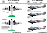 Ju-52 civilian HA-JUA, HA-JUC, HA-JUF