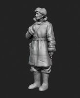 Soviet tank officer in sheepskin coat No.1