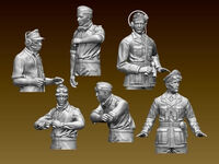 DAK Tank Crew Half Figures Including Rommel