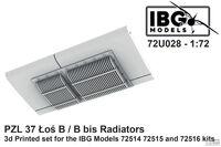 PZL 37 o B / B bis Radiators - 3D Printed Set for IBG 72514, 72515 and 72516 Kits